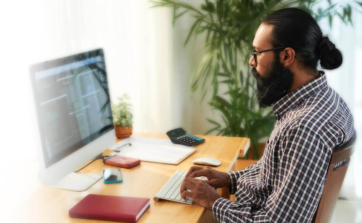 Man working from home Man working from home