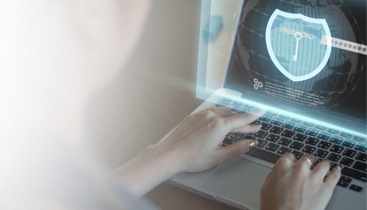 Lena Lohmaier on how to avoid remote desktop scams Laptop with security symbols